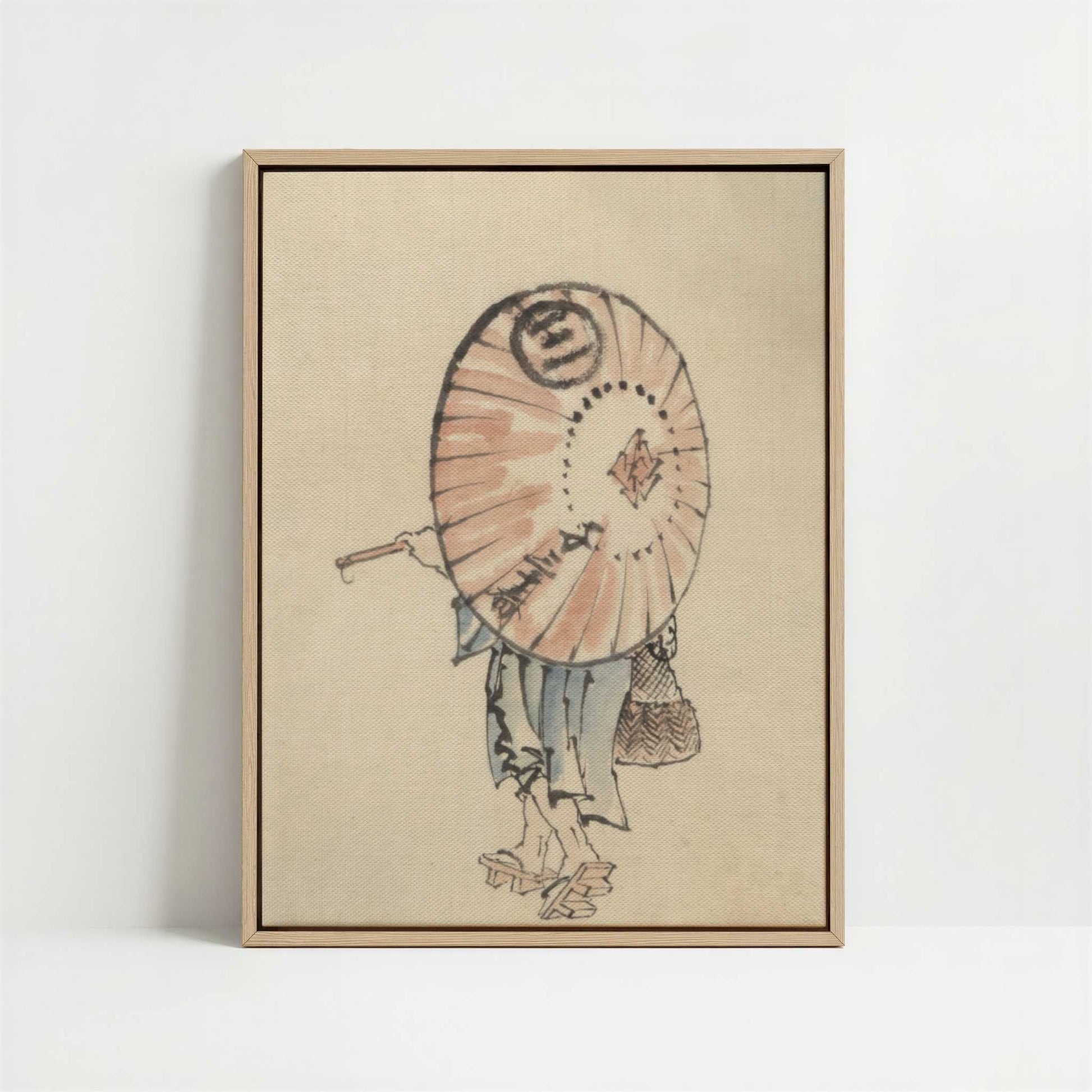 Framed Canvas - Framed canvas in oak color frame