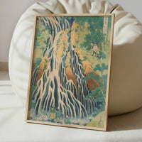 Pilgrims at Kirifuri Waterfall (1831-2) by Hokusai – Art Print - Interior inspiration
