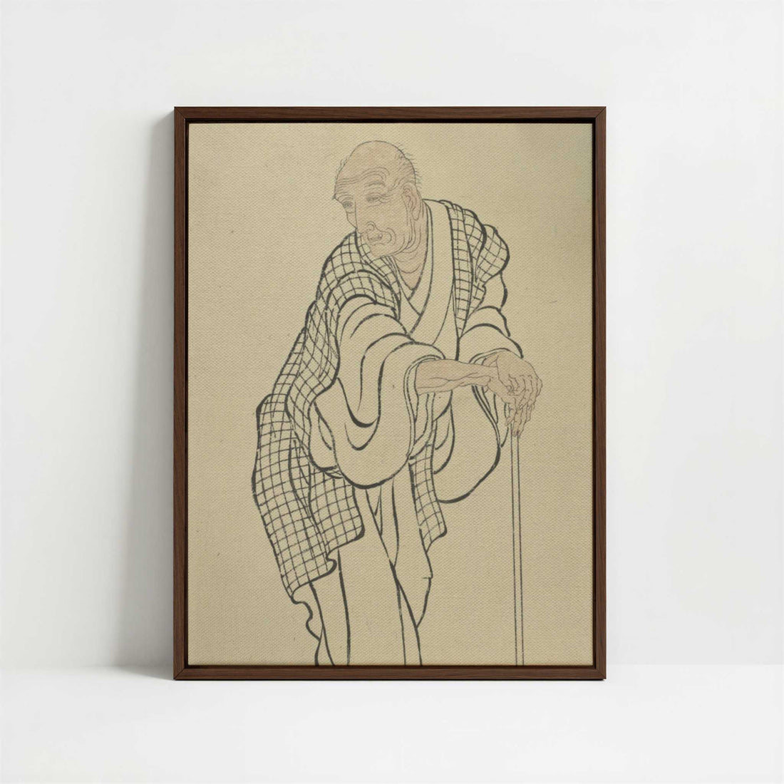 Framed Canvas - Framed canvas in dark wood color frame