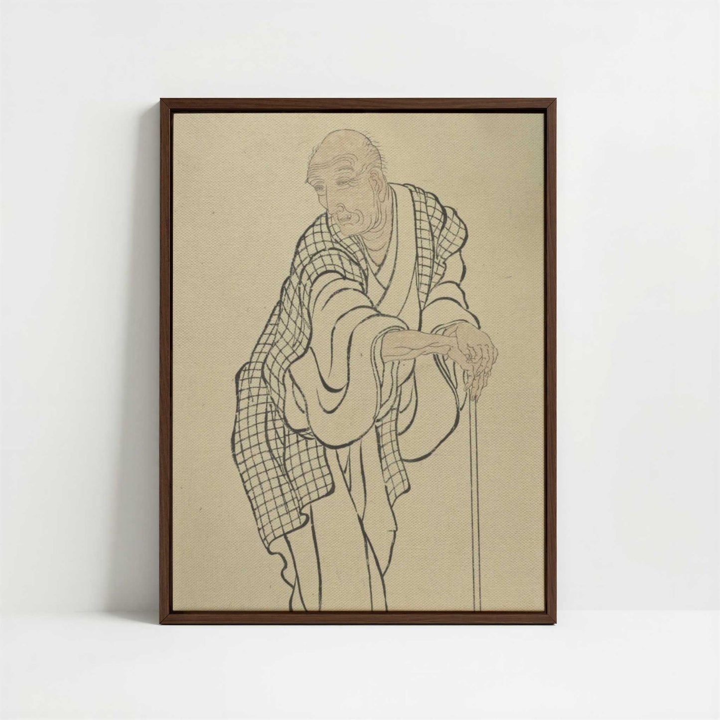 Framed Canvas - Framed canvas in dark wood color frame