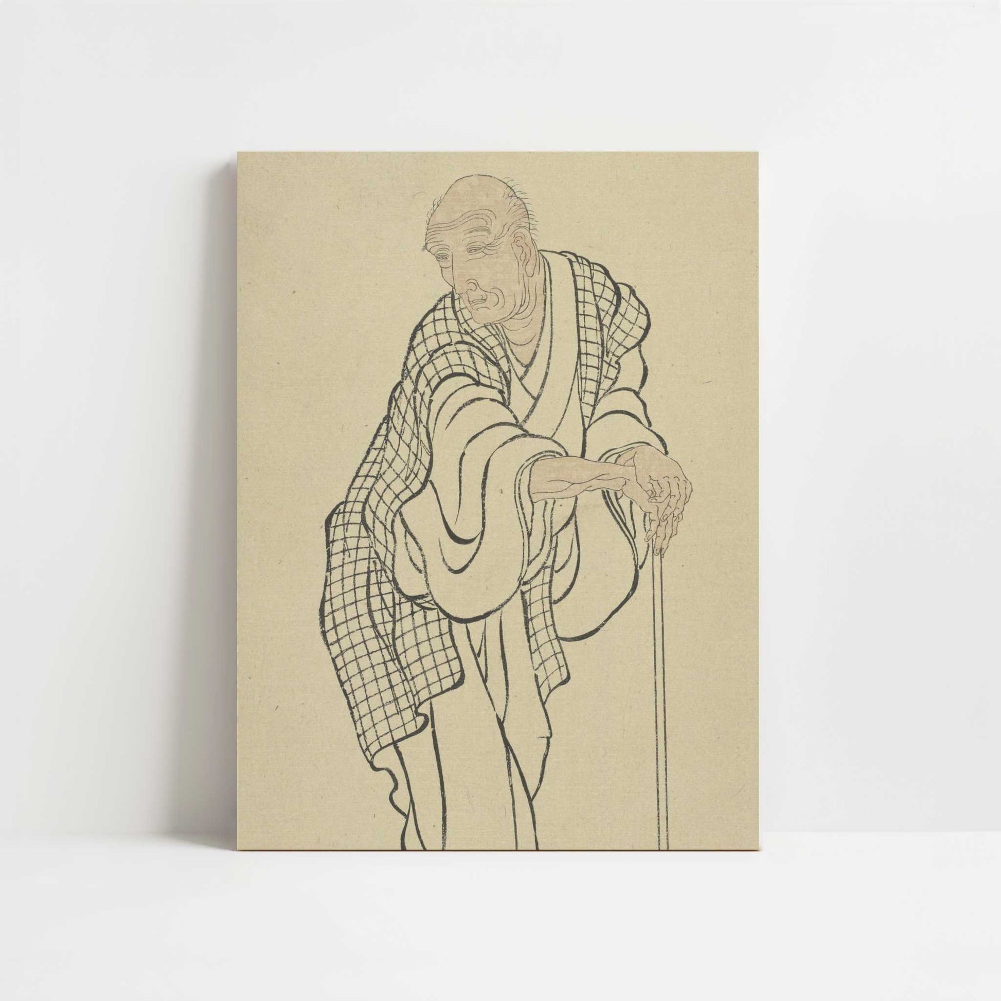 Self-portrait as an Old Man (c. 1840s) by Katsushika Hokusai – Art Print - Unframed art print