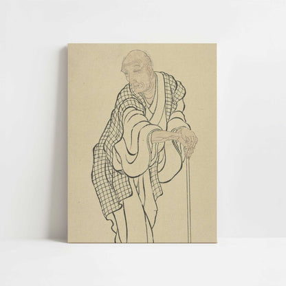 Self-portrait as an Old Man (c. 1840s) by Katsushika Hokusai – Art Print - Unframed art print