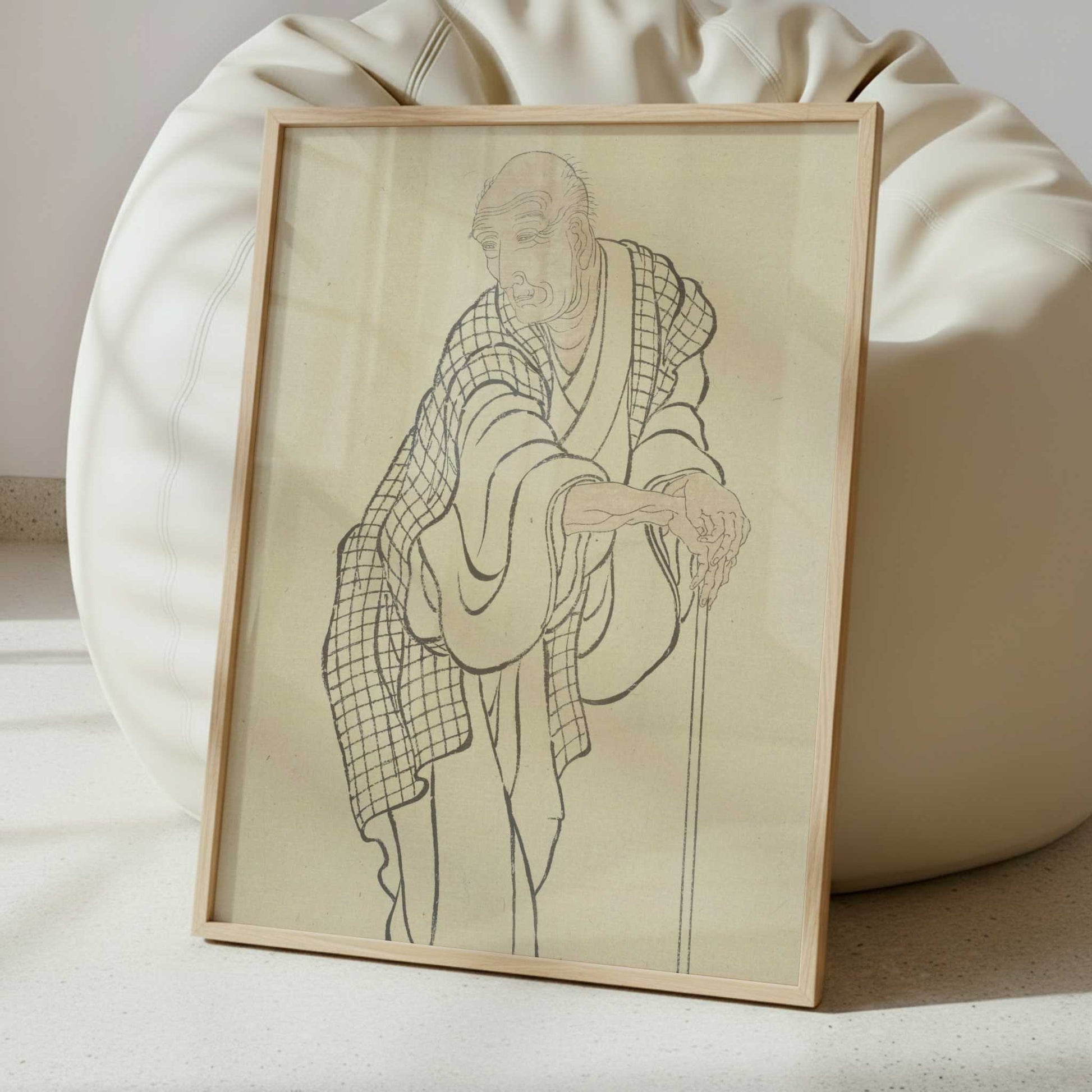 Self-portrait as an Old Man (c. 1840s) by Katsushika Hokusai – Art Print - Interior inspiration