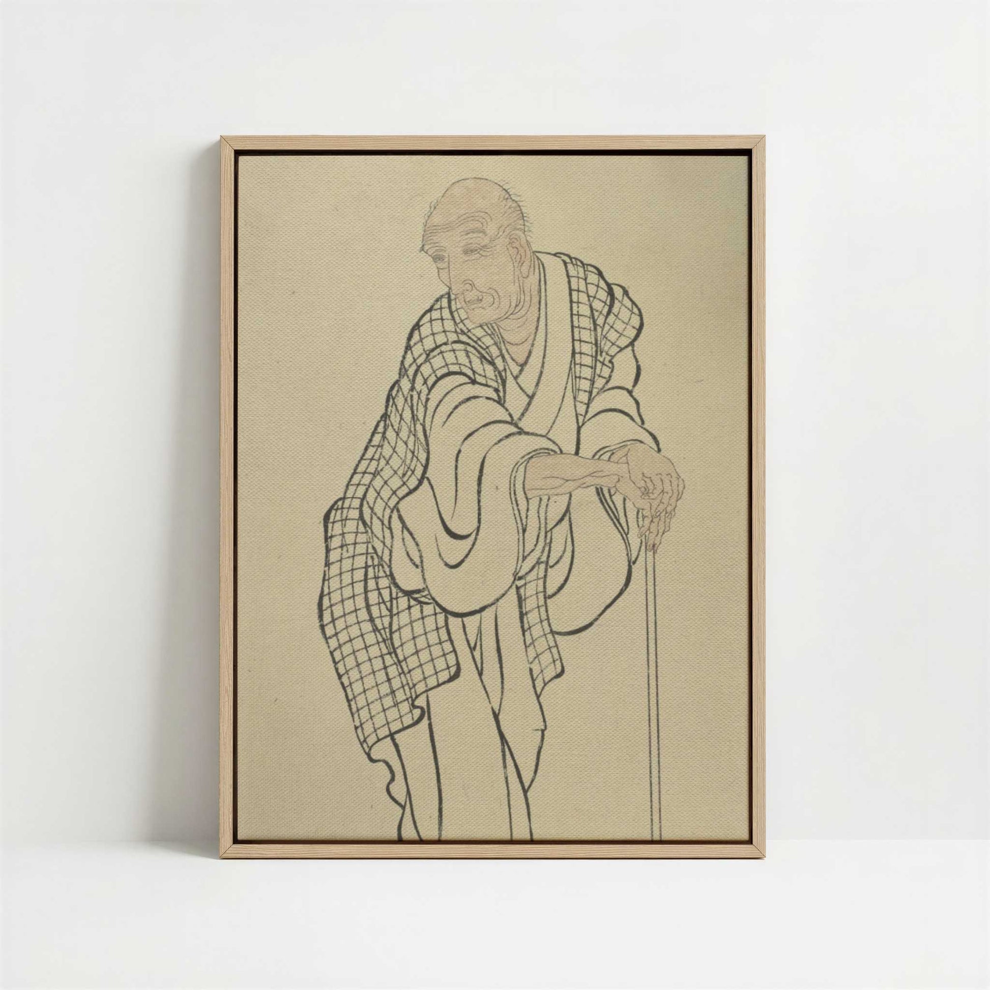 Framed Canvas - Framed canvas in oak color frame