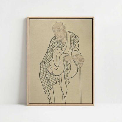 Framed Canvas - Framed canvas in oak color frame