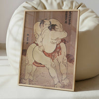 Sumo Wrestlers in the Ring (1780s) by Hokusai – Art Print - Interior inspiration