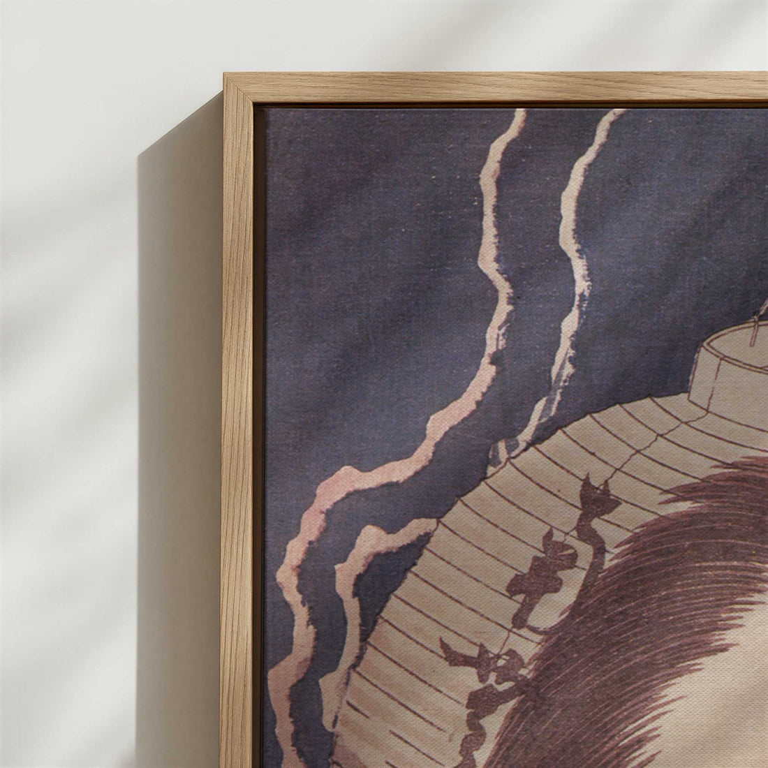 Framed Canvas - Close-up detail and texture of the framed canvas