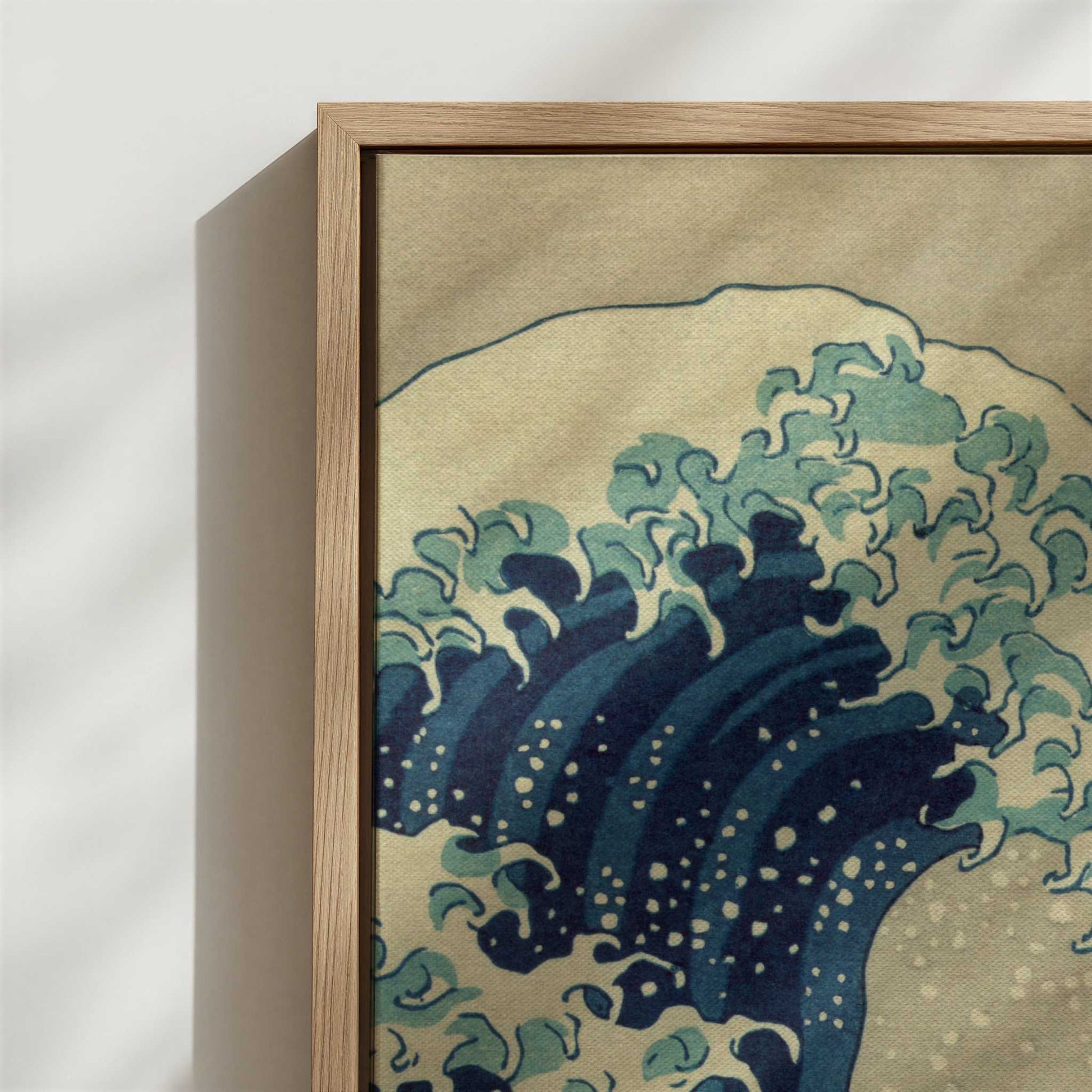 Framed Canvas - Close-up detail and texture of the framed canvas