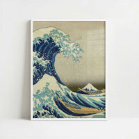The Great Wave off Kanagawa (1826-33) by Hokusai – Art Print - Art print in white frame