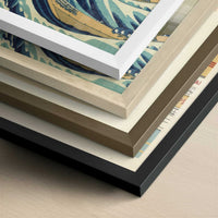 The Great Wave off Kanagawa (1826-33) by Hokusai – Art Print - Close-up detail of the different frames