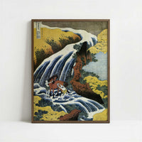 The Horse-washing Falls (c.1833) by Katsushika Hokusai – Art Print - Art print in dark wood frame