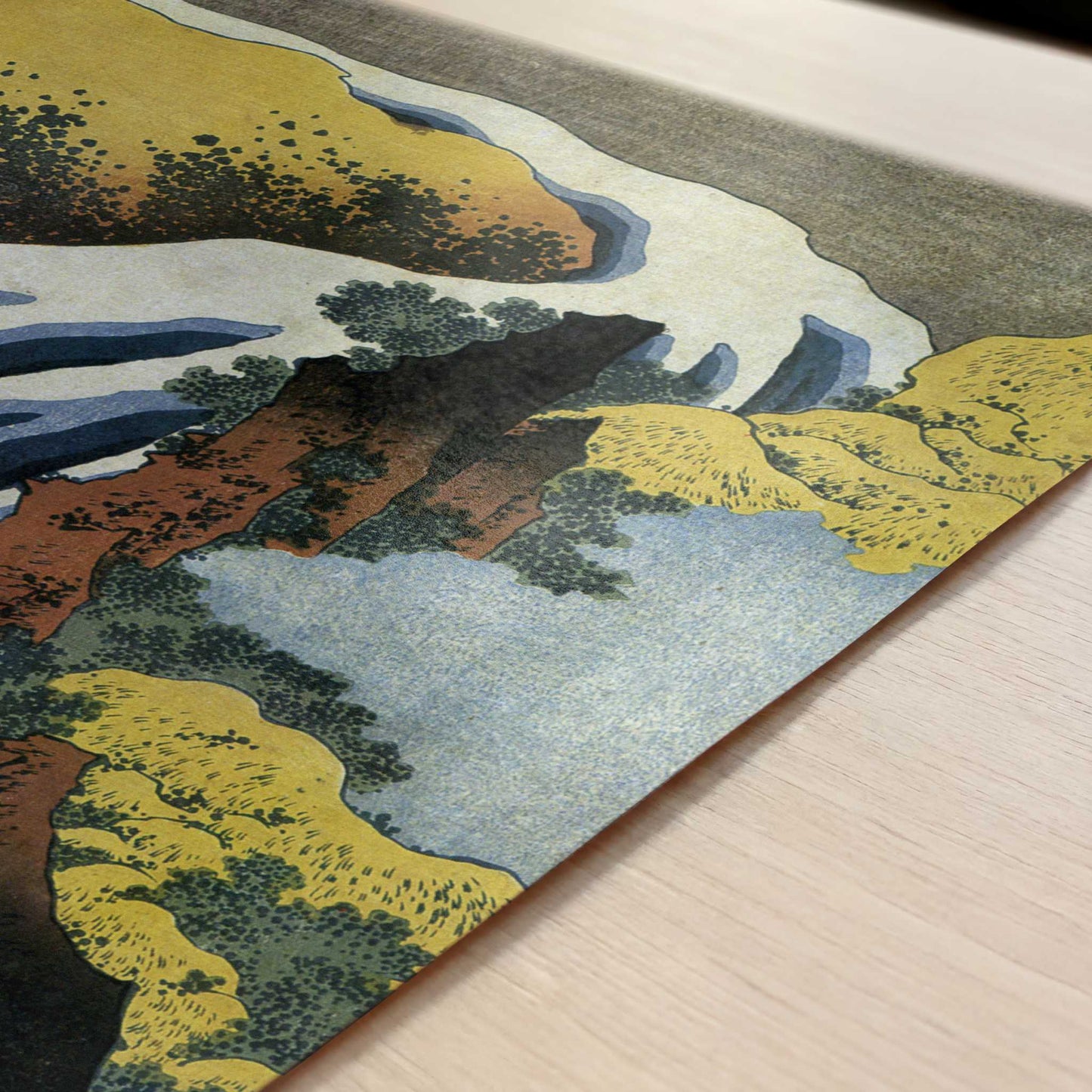 The Horse-washing Falls (c.1833) by Katsushika Hokusai – Art Print - Close-up detail of the art print