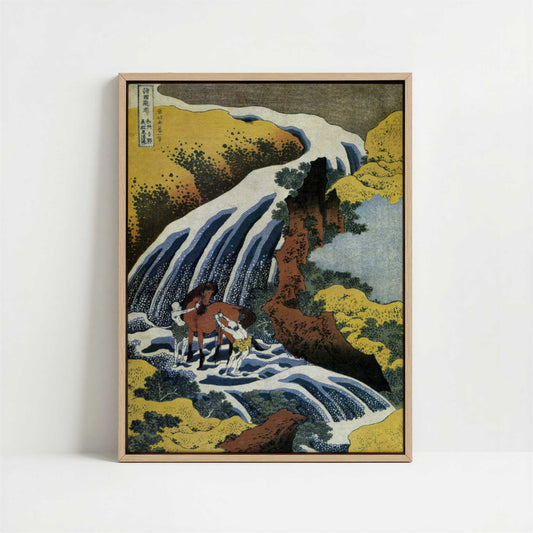 Framed Canvas - Framed canvas in oak color frame