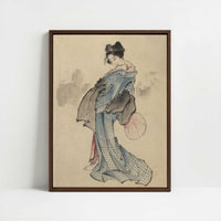 Framed Canvas - Framed canvas in dark wood color frame