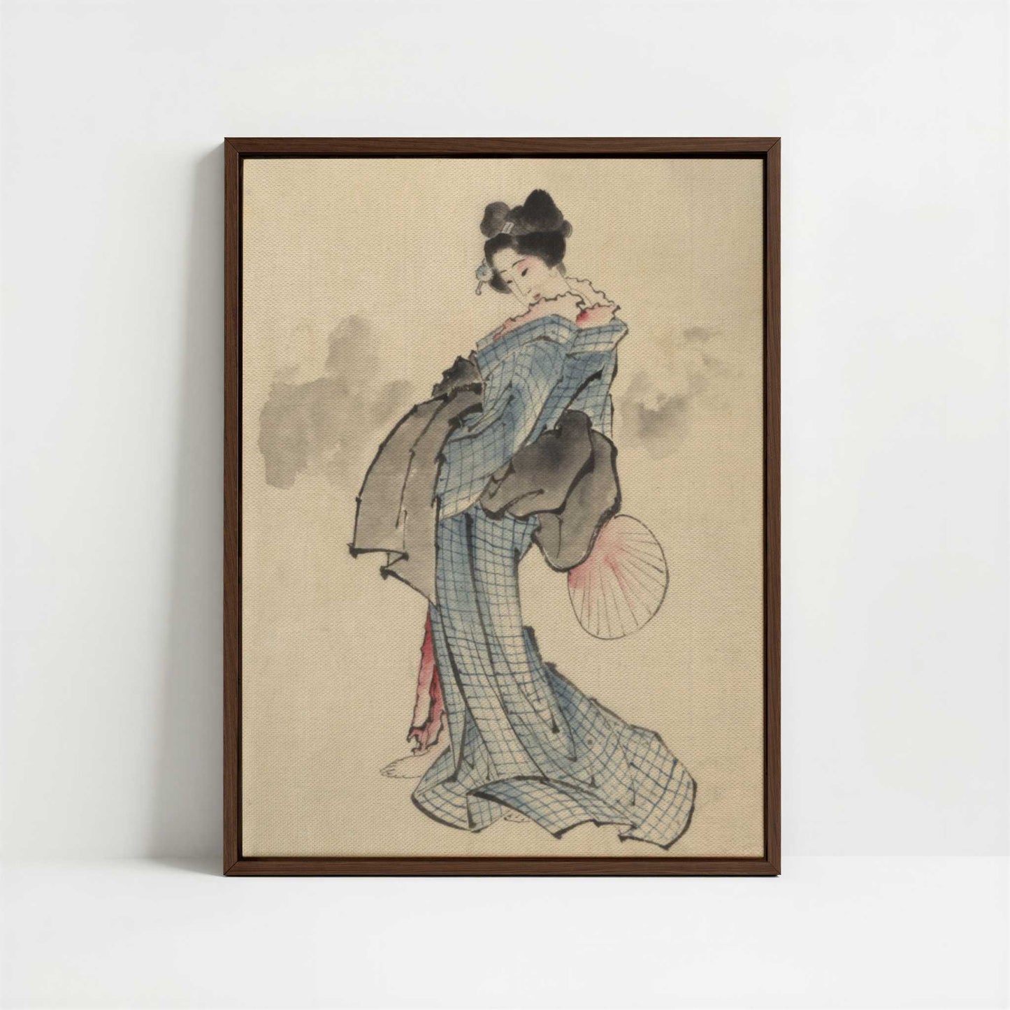 Framed Canvas - Framed canvas in dark wood color frame