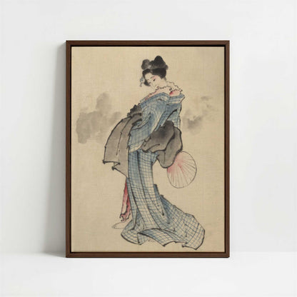 Framed Canvas - Framed canvas in dark wood color frame