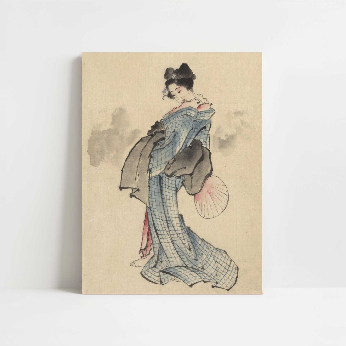 Woman, Full-Length Portrait (1830s) by Hokusai – Art Print - Unframed art print