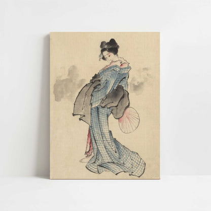 Woman, Full-Length Portrait (1830s) by Hokusai – Art Print - Unframed art print