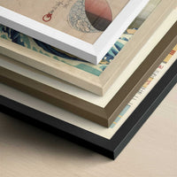 Shibori, Hairpin, and Lip Color Bowl (1818–1830) by Hidenobu – Art Print - Close-up detail of the different frames