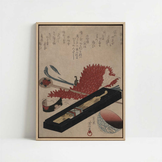 Framed Canvas - Framed canvas in oak color frame