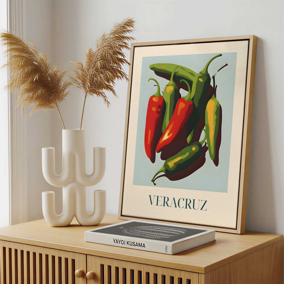 Framed Canvas - Framed canvas in a stylish interior setting