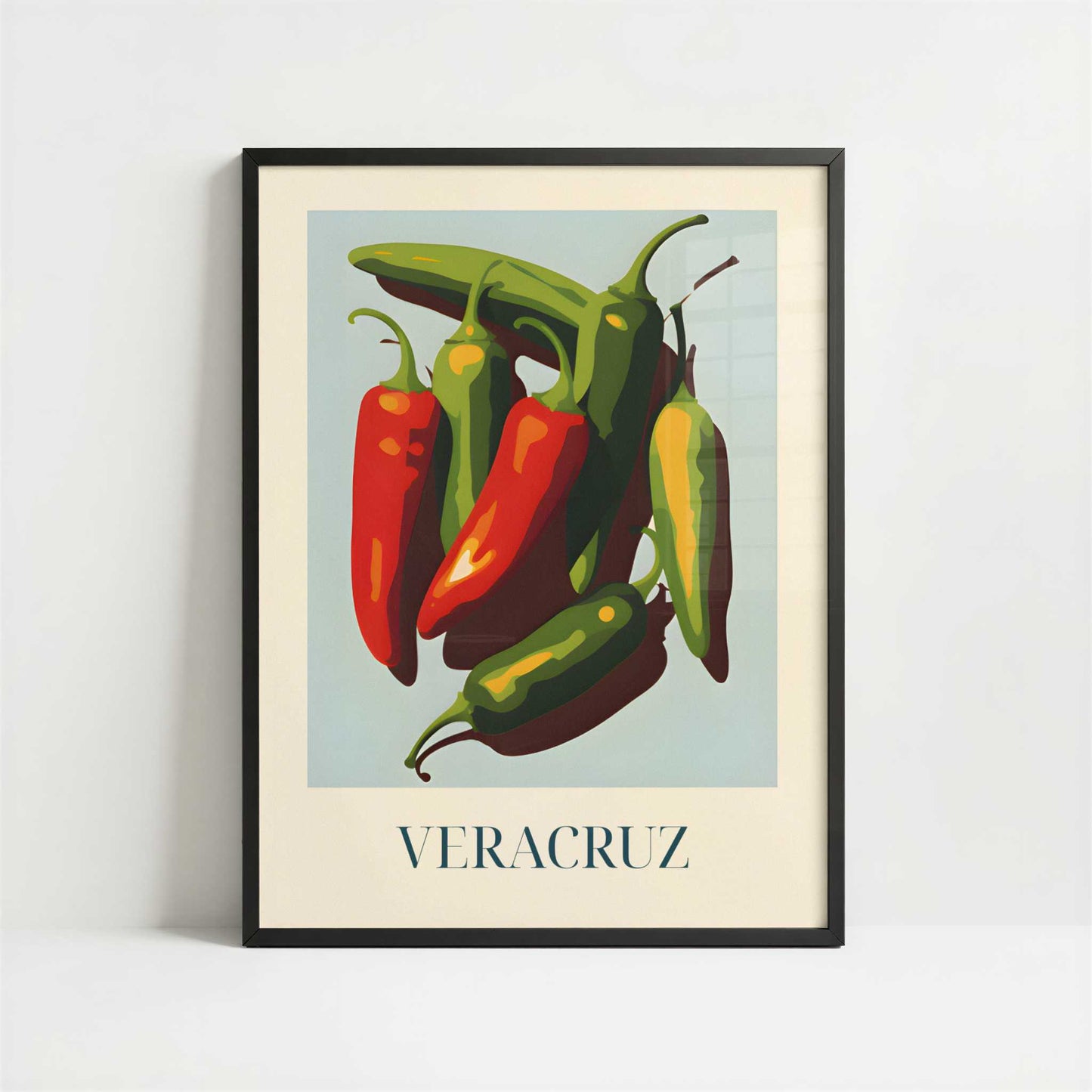 Jalapeños from Veracruz, Mexico - Art Print - Art print in black frame