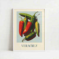 Jalapeños from Veracruz, Mexico - Art Print - Art print in white frame
