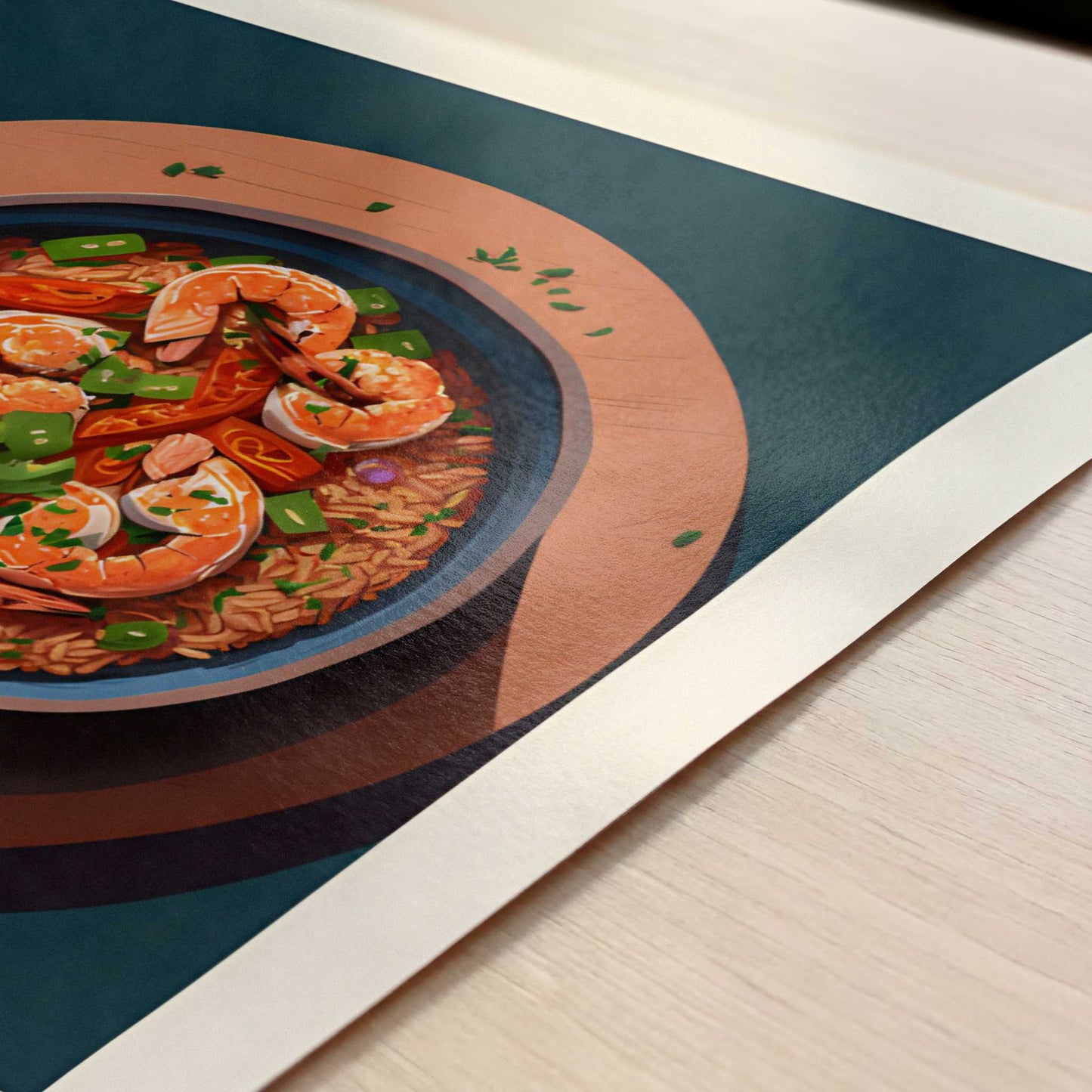 Jambalaya from New Orleans, United States - Art Print - Close-up detail of the art print