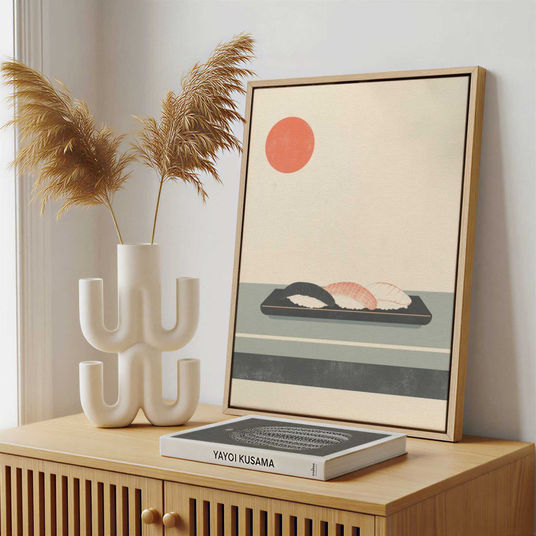 Framed Canvas - Framed canvas in a stylish interior setting