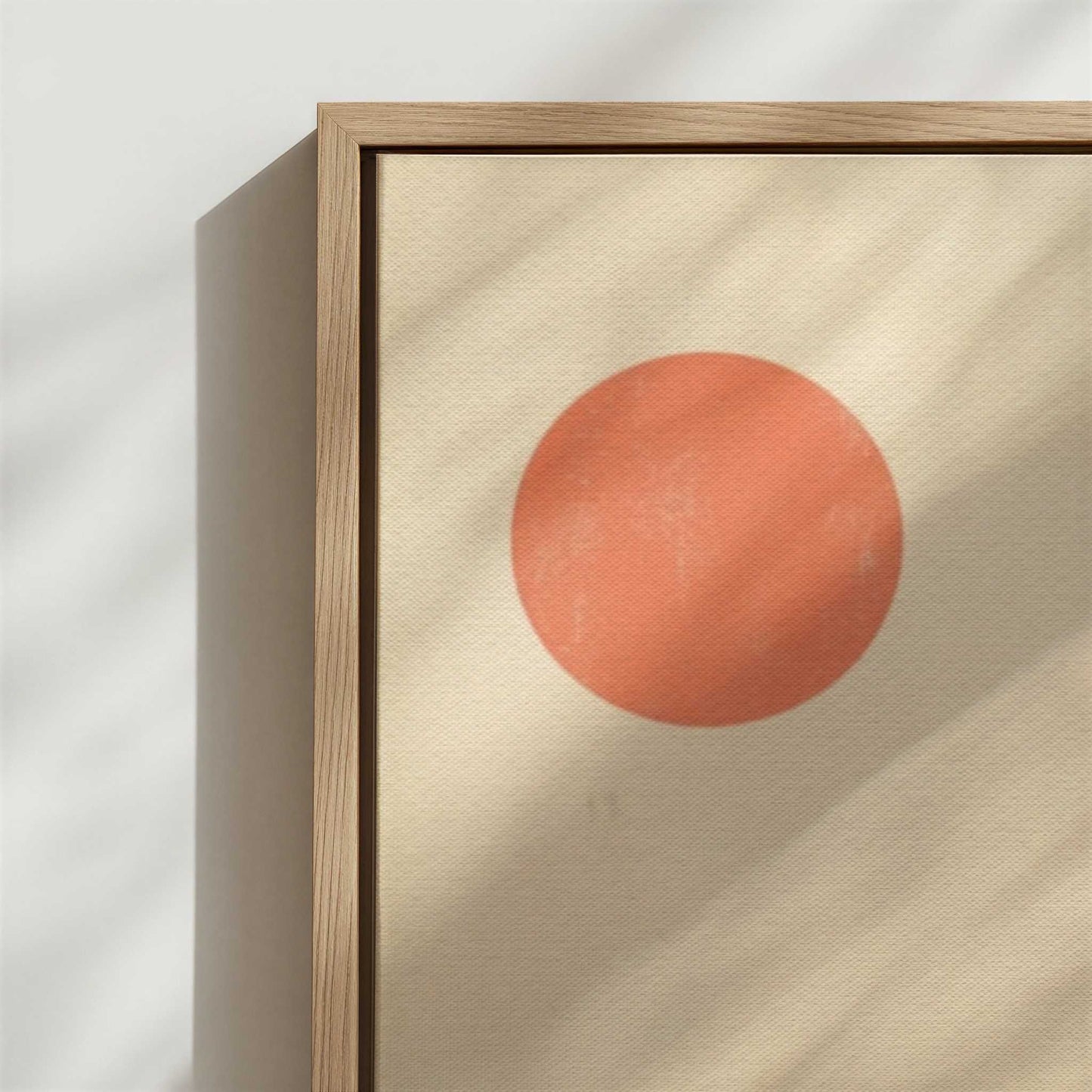 Framed Canvas - Close-up detail and texture of the framed canvas