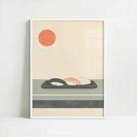 Just a Plate of Sushi - Art Print - Art print in white frame