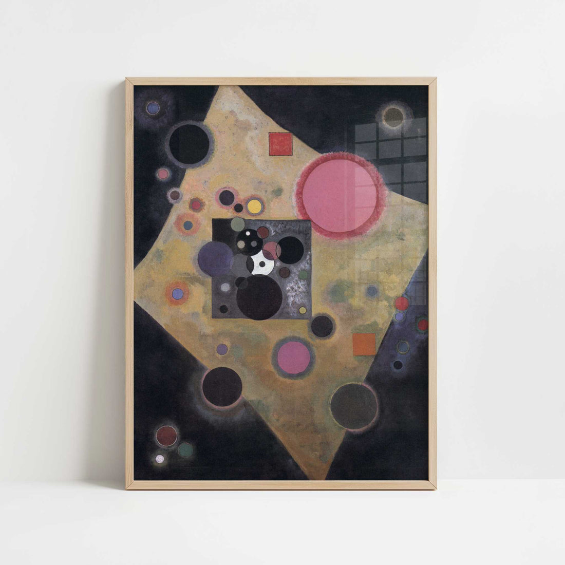 Accent in Pink (1926) by Wassily Kandinsky – Art Print - Art print in oak frame