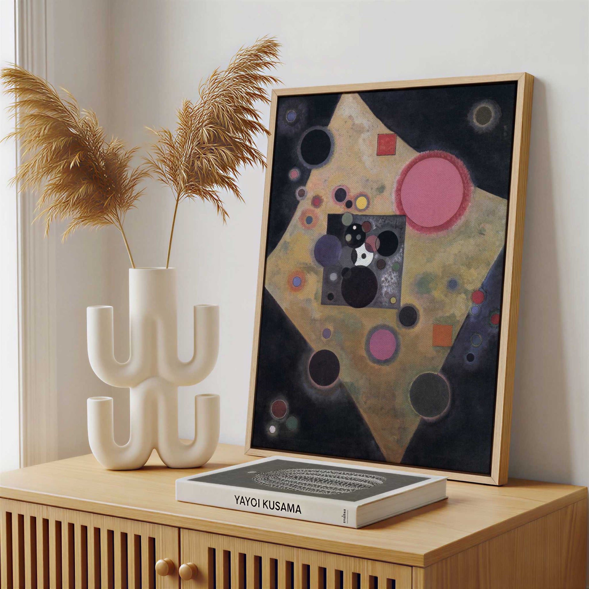 Framed Canvas - Framed canvas in a stylish interior setting