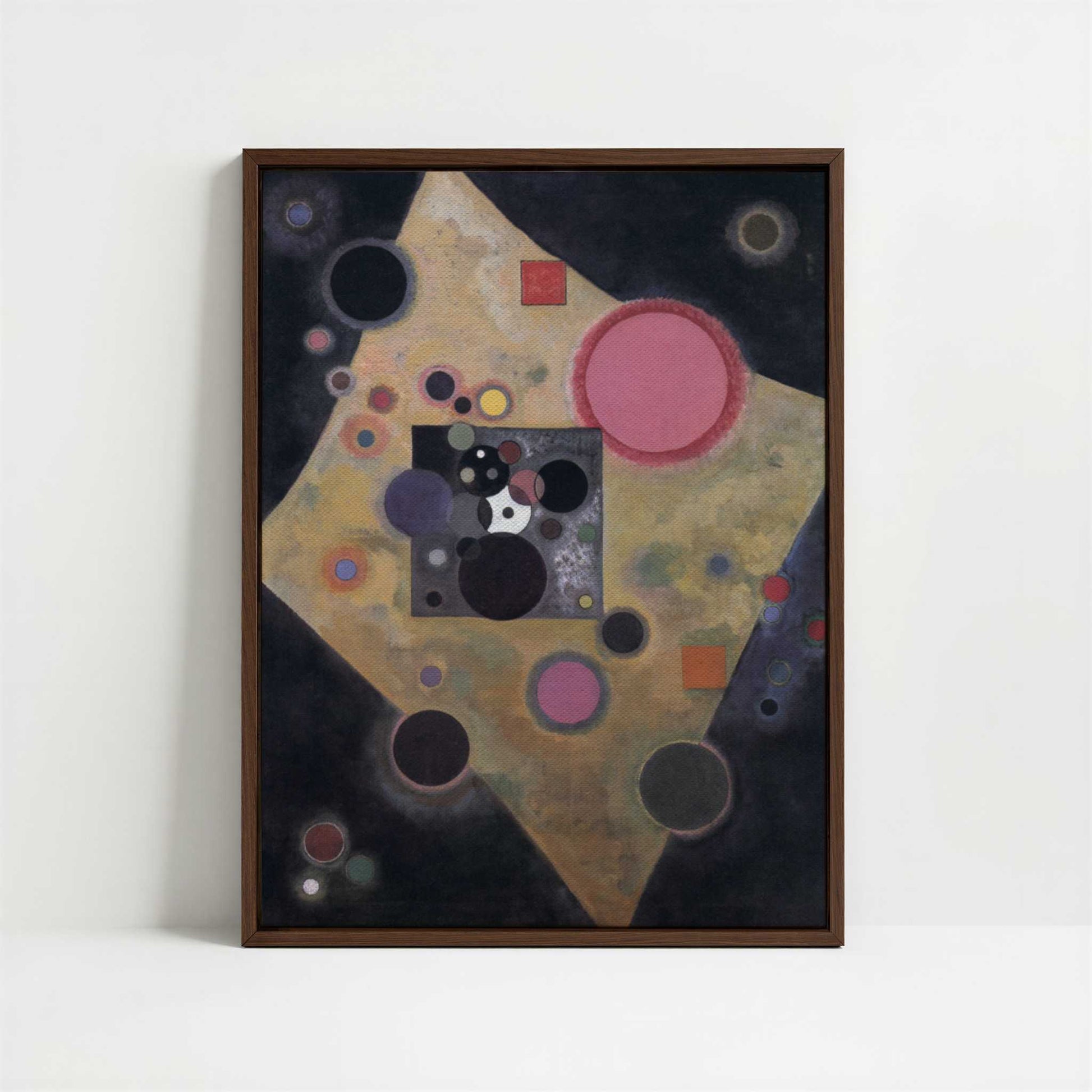 Framed Canvas - Framed canvas in dark wood color frame