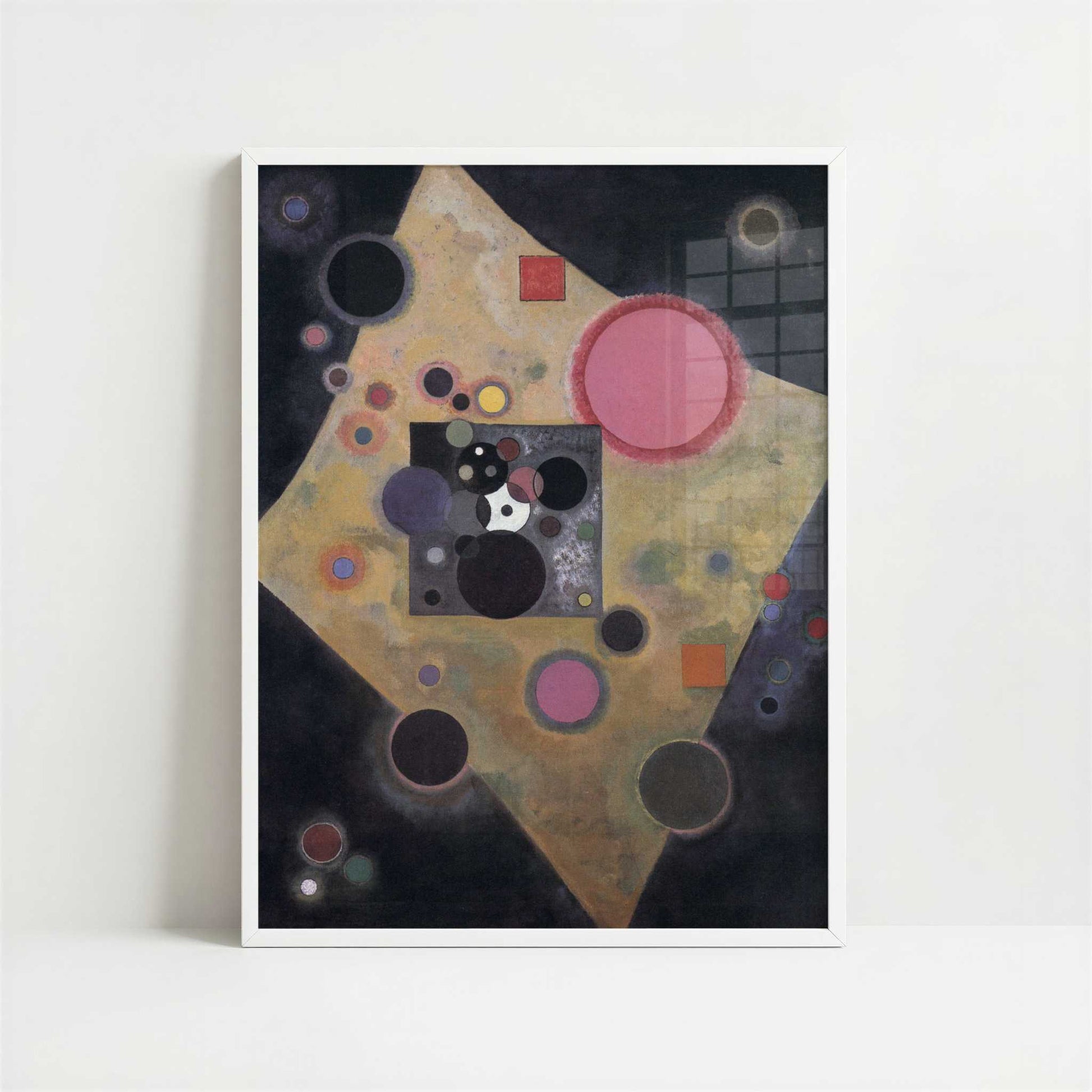 Accent in Pink (1926) by Wassily Kandinsky – Art Print - Art print in white frame