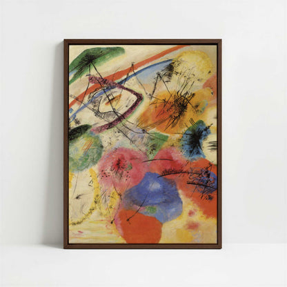 Framed Canvas - Framed canvas in dark wood color frame