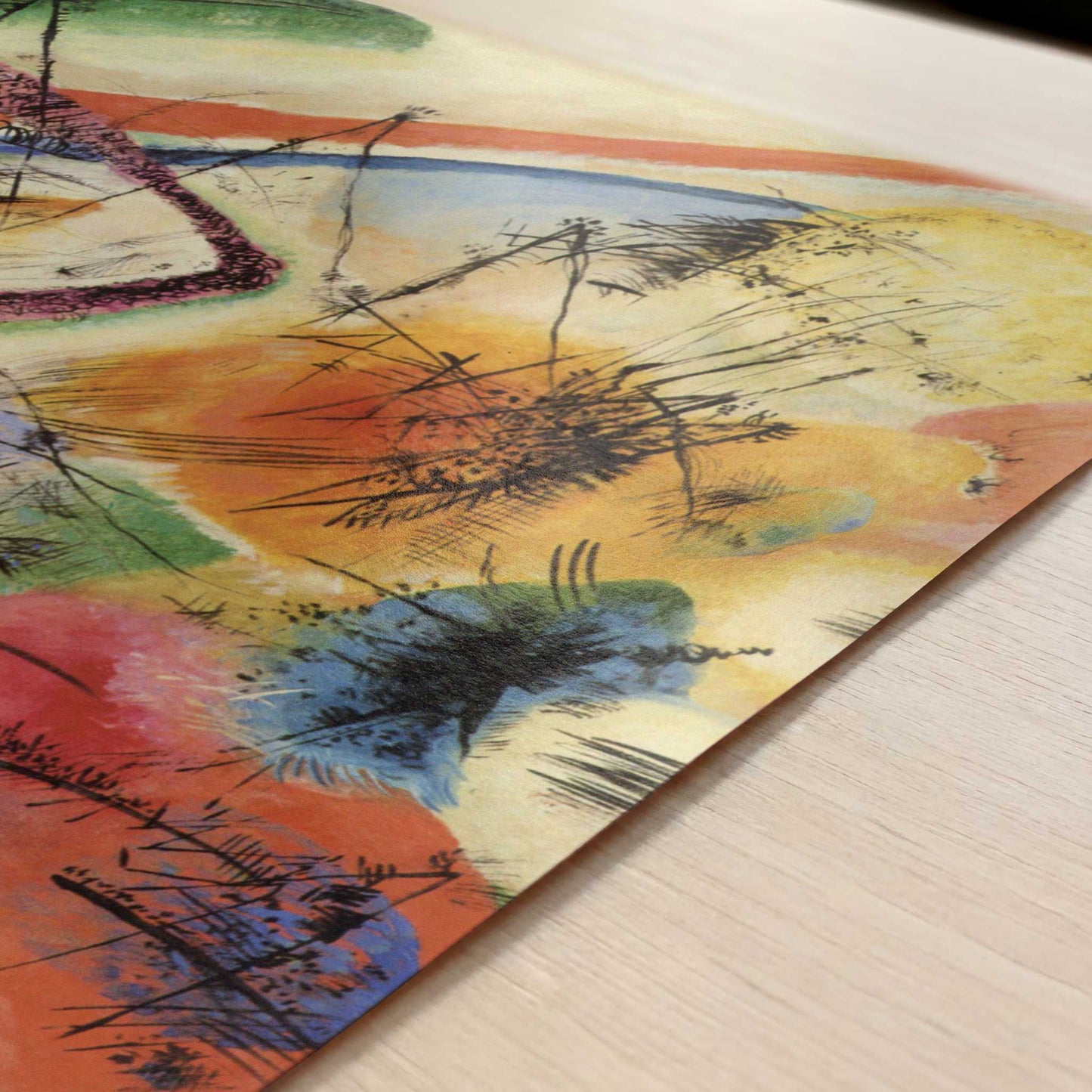 Black Strokes I (1913) by Wassily Kandinsky – Art Print - Close-up detail of the art print