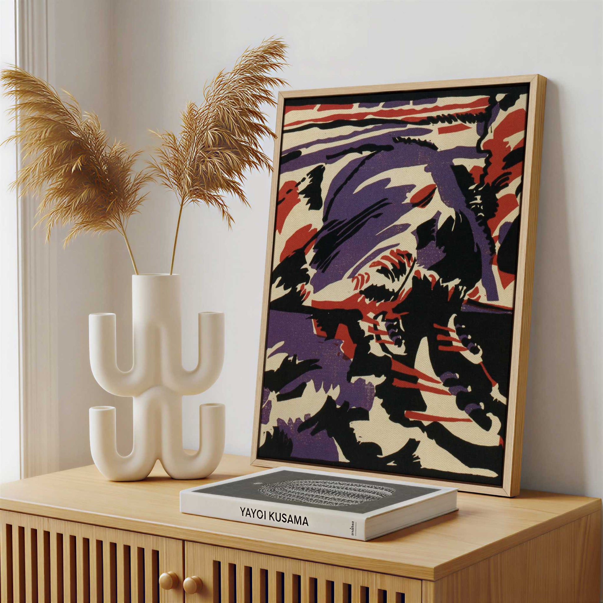Framed Canvas - Framed canvas in a stylish interior setting