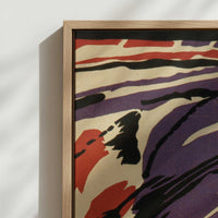 Framed Canvas - Close-up detail and texture of the framed canvas