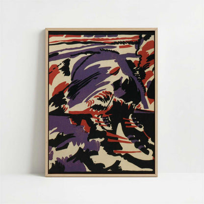 Framed Canvas - Framed canvas in oak color frame