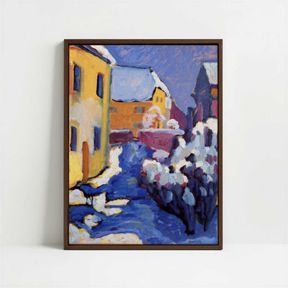 Framed Canvas - Framed canvas in dark wood color frame
