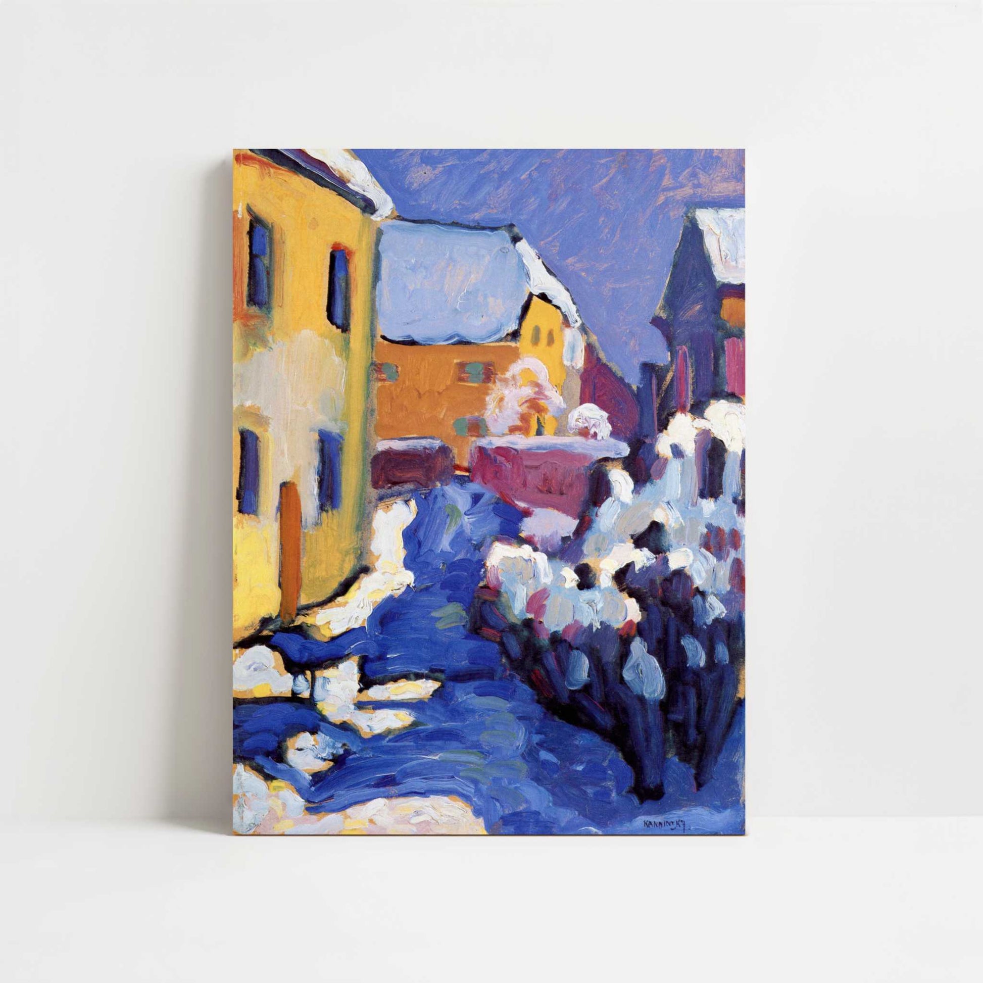 Cemetary & Vicarage in Kochel (1909) by Kandinsky – Art Print - Unframed art print