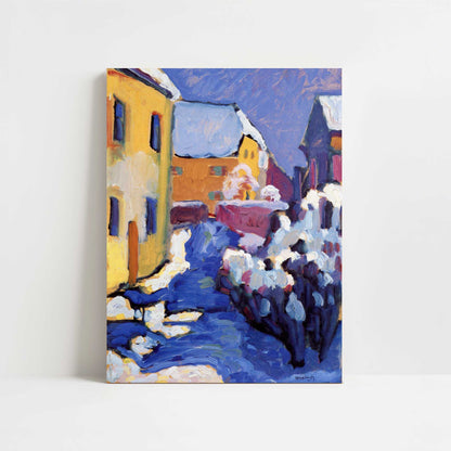 Cemetary & Vicarage in Kochel (1909) by Kandinsky – Art Print - Unframed art print