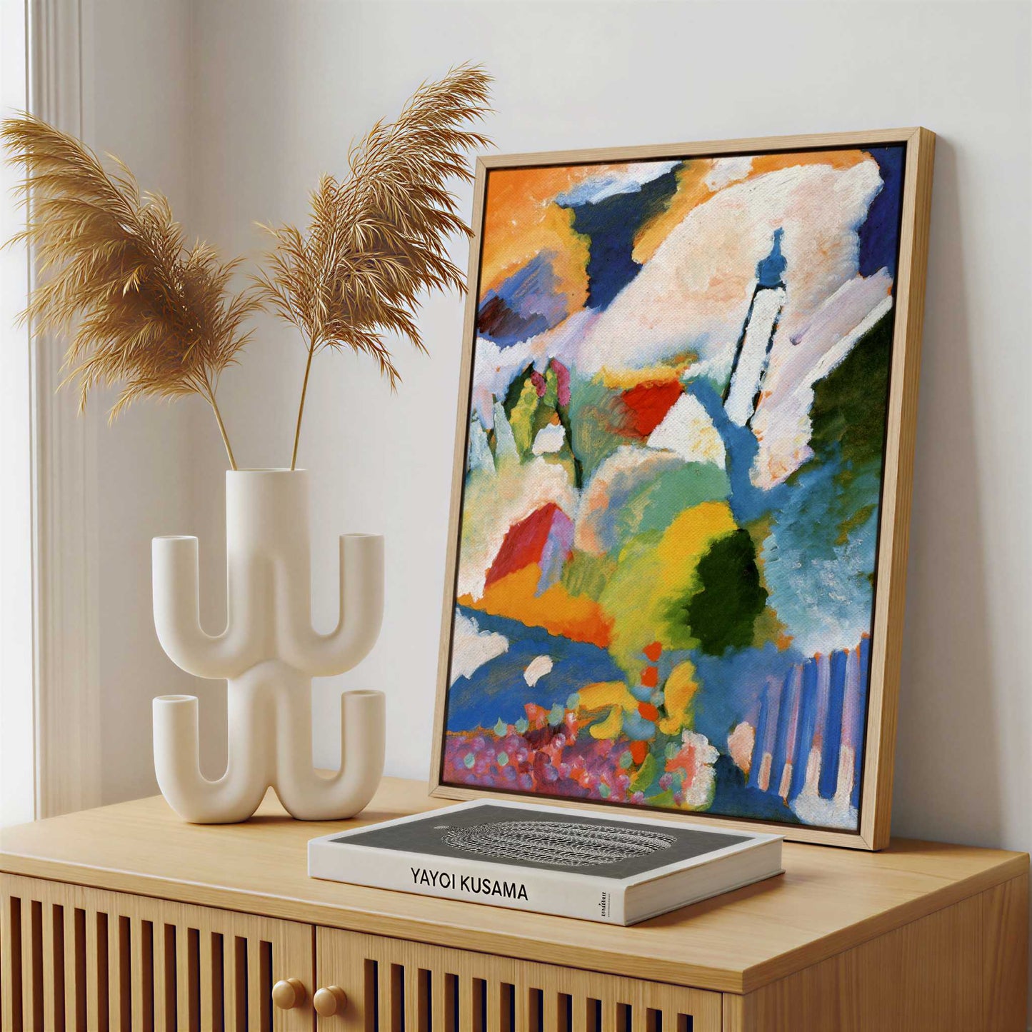 Framed Canvas - Framed canvas in a stylish interior setting