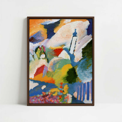 Framed Canvas - Framed canvas in dark wood color frame