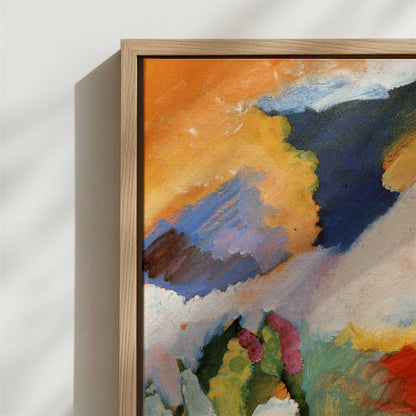 Framed Canvas - Close-up detail and texture of the framed canvas