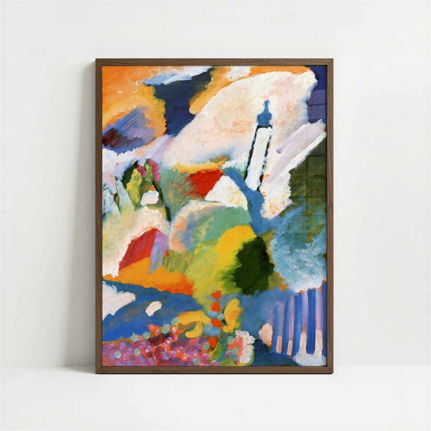 Church in Murnau (1910) by Wassily Kandinsky – Art Print - Art print in dark wood frame
