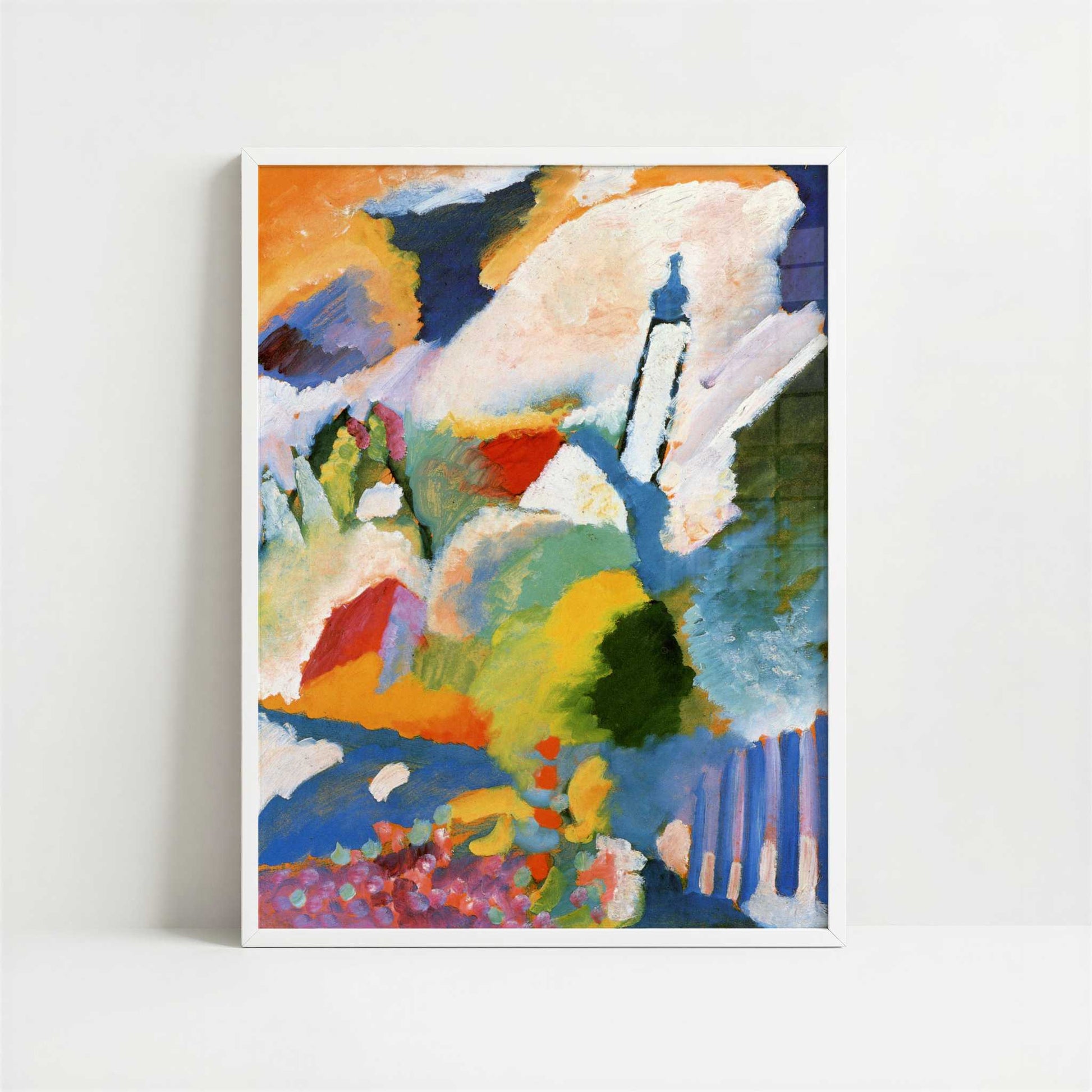 Church in Murnau (1910) by Wassily Kandinsky – Art Print - Art print in white frame