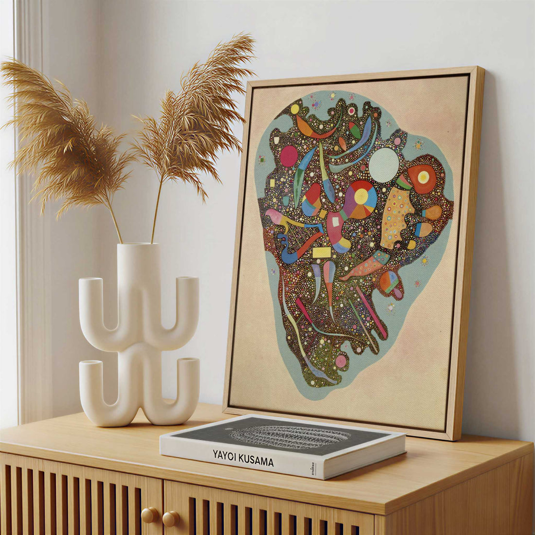 Framed Canvas - Framed canvas in a stylish interior setting