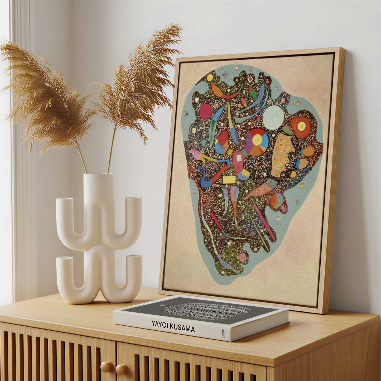 Framed Canvas - Framed canvas in a stylish interior setting